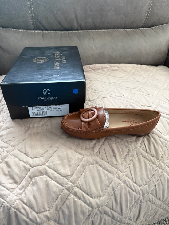 Marc Joseph Shoes - Marc Joseph Tan Leather Loafer with Ring Detail